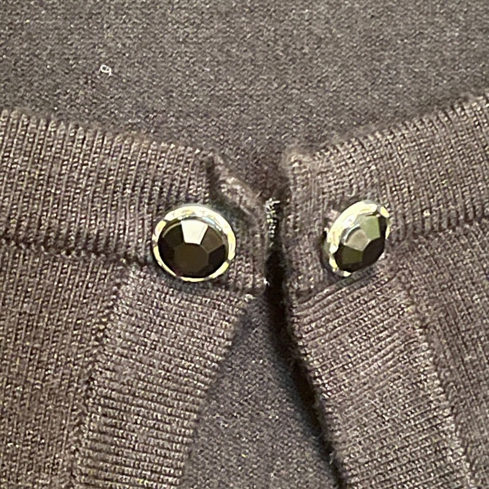 New York & Company Black Cropped Cardigan Sweater - Picture 3 of 3